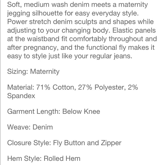 High rise maternity jeggings with side panels - Picture 5 of 7